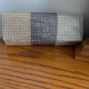 Elegant Silver and Black Clutch